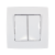INTRERUPATOR DUBLU CAP SCARA ALB ELMARK CITY