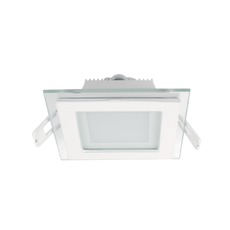 LED PANEL DE STICLA PATRAT 6W 2700K-3000K ALB 97MM/97MM