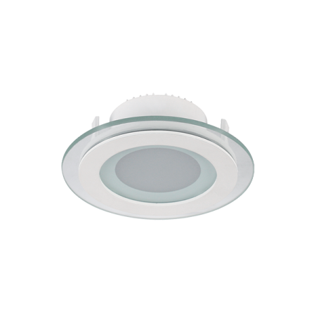 LED PANEL DE STICLA ROTUND 6W 2700K-3000K ALB Ф100MM LED PANEL DE STICLA ROTUND 6W 2700K-3000K ALB Ф100MM