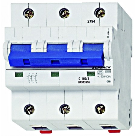 Intreruptor automat C 100A, 3 poli, 10kA Intreruptor automat C 100A, 3 poli, 10kA