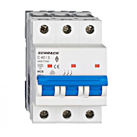 Întreruptor automat modular (MCB) AMPARO 6kA, C 40A, 3-poli