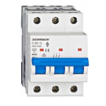 Întreruptor automat modular (MCB) AMPARO 6kA, C 50A, 3-poli