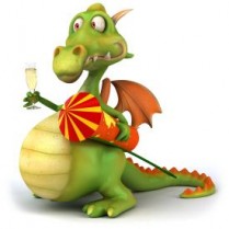 Tapet autocolant -Funny New Year Dragon 01 Best Decor - 150X150cm